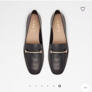 Aldo Black Leather Harriot Loafers